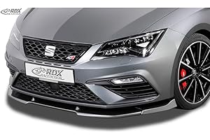 RDX RACEDESIGN Spoiler avant Vario-X compatible avec Seat Leon 5F FR/Cupra/Cupra 300 Facelift 2017-2020 incl. SC/ST (PU), noire