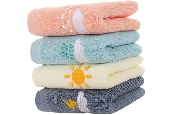 Gogogmee 4st Långfibers Babyhanddukar i Bomull Superabsorberande Snabbavtorkande Tvättlappar För Nyfödda Ansikts Och Badhanddukar Idealiska För Föräldrar Och Babyshowergåvor