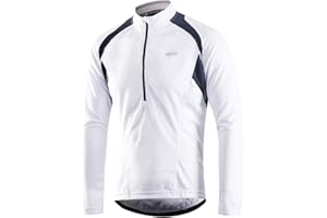 ARSUXEO Cycling Jersey Mens Long Sleeve MTB Jersey Half Zipper Cycling Clothing 6031