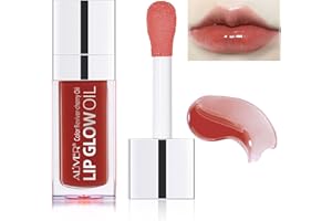 SBHEANGBA Moisturizing Lip Oil, No-Sticky Lip Gloss Tinted Lip Balm Lip Care, Long Lasting Clear Liquid Lipsticks, Plump Lip Glow Oil For Dry Lip's Moisturizing Hydrating And Nourishing, Rosewood