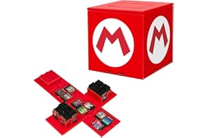 KAKBRT Boîte de Rangement pour Cartes de Jeu Switch Game Card,Peut contenir jusqu'à 41 Jeux Système de Rangement de Protection Organisateur de Cartes de Jeu Étui Rigide (M Rouge)