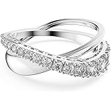 Swarovski Anello Twist, Bianco, Placcato rodio