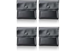 YAZANY 4 Pcs Portable Pocket Ashtrays, Portable Cigarette Ash Portable Compact and Fireproof Pocket Ashtrays Smell Proof Bag Cigarette Case Accessories Litter Tray