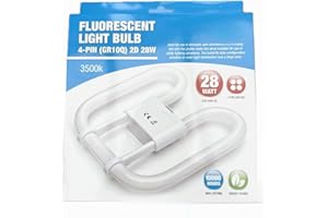 Cambridge Lifestyles ® 28w 2D Square 4-Pin Gr10q Cap Standard White (4000K) Compact Fluorescent Lamp, 28W 4 Pin Branded Long Life 10000hrs