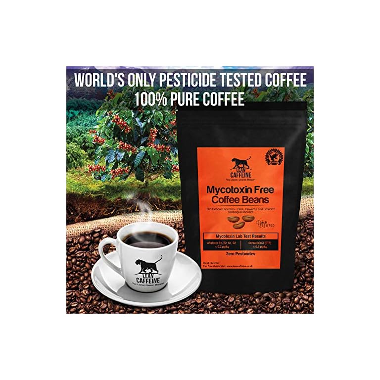 Lean Caffeine Nicaragua Coffee Beans Super Clean Mycotoxin Free