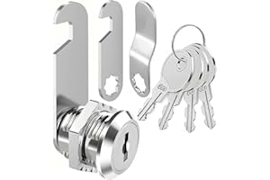 ZiYuya Mailbox Lock with Key Alike, Cabinet Cam Lock, Letterbox Lock, Drawers Lock, Dresser Lock, Cupboard Door Lock, Furniture Locker Lock (16MM)