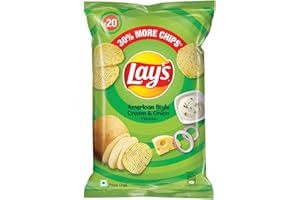POUND VEG Lay's American Style Potato Chips - Cream & Onion Pack of 6