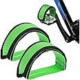 SamHeng 1 Pair Bicycle Pedal Straps, Adjustable Nylon Foot Pedal Straps, Double Sided Velcro Anti-Slip Bike Pedal Belts Universal Beginners Cycling Accessory for MTB Bike Exercise Bikes (Green)