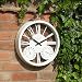 Produktbild Wei Garten Wanduhr Barometer Thermometer Feuchtigkeitsmesser Innen-draussen 15 "