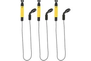 GANQUER 3pcs Bite Indicator, Light Fishing Alarms Portable Bobbins Hangers Alerter Tackle Swinger Carp Practical Accessories Outdoor Rod Illuminated for Night Fishing