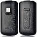 Produktbild Original Collos Black M Nokia C2-00 | Nokia C1-02 | Nokia C1-01 | Nokia X2 | Nokia 6303i | Nokia 2730 Navigation | C3 Touch and Type | X3 Touch and Type | Nokia 2700 | Nokia 5130 | Nokia 2330 Classic | Nokia 6700 Magic Black M Handytasche Tasche Etui Slim Case Schwarz / inkl. Gürtelschlaufe / inkl. Rückziehfunktion EasyOut Pullstrip / Neue Collection