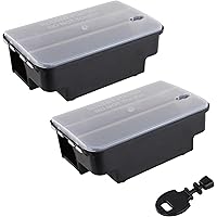 2 x Köderstation Ratte I Kinder- und Haustiersicher I Effektive Köderbox Ratten für Rattengift, Giftköder I…