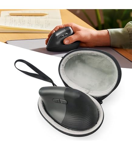 Trasporto per custodia per sollevamento verticale ergonomico Mouse da gioco taglia piccola borsa a mano per guscio con custodia portatile con cinturino  7