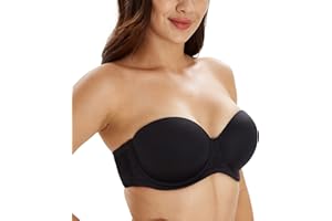 Lemorosy Damen Trägerloser BH Vollschalen Bügel Abnehmbare Träger Große Größen Multiway Minimizer BH Roter Teppich