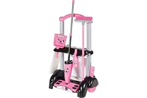 Chariot de Nettoyage Casdon Hetty, Jouet Chariot de Nettoyage Hetty pour Les Enfants dès 3 Ans, pour Nettoyer de pièce en pièce