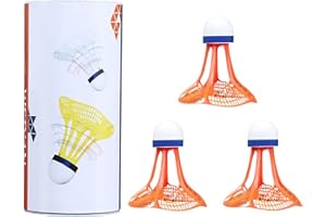 YcsRnn 3 Pack Wind-Resistant Badminton Shuttlecocks, Durable Nylon Shuttle Cocks for Outdoor Training and Recreational Play, Suitable for All Skill Levels