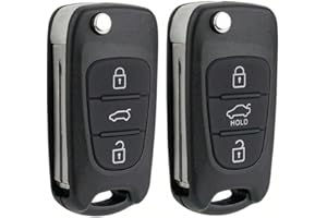 VELLICHOR EUROPE 2 x Hyundai Replacement Car Key Fob Remote Control Cover Case (i20 i30 i35 IX20 IX35 - Kia Ceed Rio Picanto Sportage Sorento Venga Vehicle