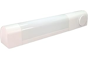 TIBELEC Applique LED + prise Blanc 7W, 500 lm, IP21, 4000K, interrupteur on/off, bornier intégré, garantie 5 ans