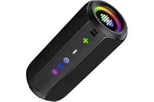 TIMU Bluetooth Lautsprecher mit Licht, Bluetooth 5.4 Musikbox, 30W Dual Lautsprecher, Dualen Bass-Treibern, 30 Std Akku, IPX7 wasserdicht, TWS Paarung, AUX, TF Karte, Geeignet Outdoor/Party/Reisen