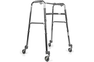 AZIONE SALUTE Deambulatore pieghevole, regolabile in altezza con 4 ruote piroettanti