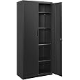 Caisson De Bureau, Placard Polyvalent, Armoire De Bureau à 2 Portes Verrouillable Meuble De Rangement En Acier Pour Bureau Salon Noir Encre 91865025