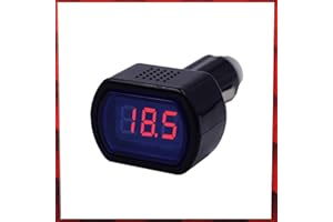 Multibao 12V/24V LED Car Cigarette Socket Voltmeter Voltage Battery Tester Detector Meter for Auto Car Truck