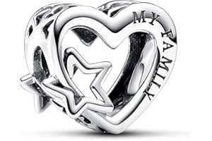 PHCLASY Perles Le cœur de l'amour Charms Argent Sterling 925 Breloque Bead Compatible pour Européen Bracelets et colliers Charms et perles pour femme