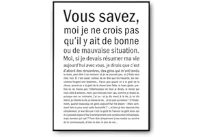 Planetee Affiche Bonne ou mauvaise situation | Poster Tableau Citation film Humour fond blanc pour décoration murale qualité papier Premium A2