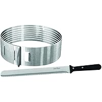 Zenker Tortenboden-Schneidhilfe-Set, mit Konditor- bzw. Glasurmesser Patisserie, Profi-Tortenmesser zum Schneiden für…