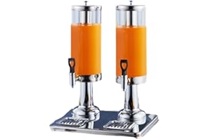 SONOTA 3L/6L In Acciaio Inox Singolo Cilindro Due Cilindri Buffet Bevanda Macchina Doppio Rubinetto Distributore di Bevande Succo Macchina,6L