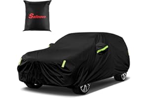 ‎SAILNOVO Sailnovo Autoabdeckung SUV Wasserdicht für jedes Wetter 7 Schichten Strapazierfähig, Vollständige Außenabdeckung für Auto Outdoor Schnee Sonne UV-Schutz mit Reißverschluss für Autos (SJ7)