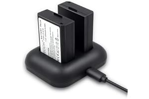 ENEGON Ersatzbatterie (2er Pack) und Rapid Dual Ladegerät für Canon LP-E10 und Canon EOS Rebel T3, T5, T6, T7, Kiss X50, Kiss X70, EOS 1100D, EOS 1200D, 1300D 1500D 2000D 3000D 4000D Digitalkamera