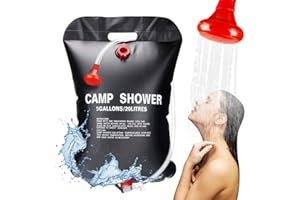 DANNEEFORSU7 Solar Camping Shower Bag, 20L Solar Shower Bag, Portable Heating Camping Shower Bag, Shower Bag for Beach Swimming Traveling Hiking Picnic Camping Backpacking Dog Garden Outdoor Shower