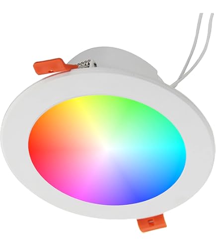 LED Reccessed Downlights, 12W Bluetooth APP Controlled, RGB Color Chan