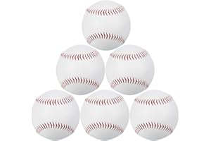 PATIKIL 9" Baseball 6 Pack Autograph Basebälle Weich Masse Standard Erwachsene Leder Training Baseball Unmarkierte Basebälle für Jugendliches Verständnis