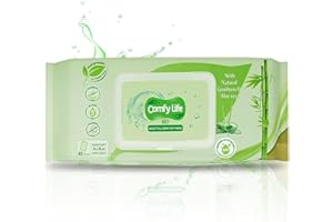 Comfy Life Biodegradable Adult Full Body Wet Wipes Large Luxury Eco-Friendly Fresh-Feel Rinse-Free Fragrance-Free Bed Bath Intimate-Care Soft Sheets (1 Pack (40 Wipes))