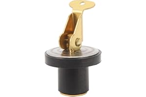 LUQEEG Tappo di Scarico per Barca, Tappo di Scarico in Ottone con Forte Tenuta, Durezza, Antiruggine, Tappi di Scarico a Compressione, Tappo di Scarico di Ricambio, Tappi per (3/4