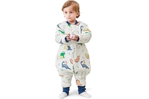 MIKAFEN Śpiwór niemowlęcy z długim rękawem z nogawkami 3,5 tog śpiwór zimowy dla dzieci z nogami, wysokość 80-90 cm