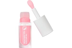 Bourjois Healthy Mix Clean S.O.S Huile à lèvres, Hydratante et brillante, Huiles de fruits nourrissantes et collagène vegan, 94% d'ingrédients d'origine naturelle, 4,5 ml, 01 Douceur de Rose