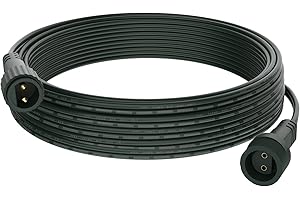 5M/16.4Ft Christmas lights Extension Cable,BOLWEO 2 Pin Dark Green Extension Cable IP65 Waterproof Outdoor Light Long Cable for Garden Lights,Christmas lights,G40 Globe Lights,LED Fairy Lights…