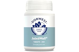 DORWEST HERBS Dorwest JointWell 200 Tablets for Dogs & Cats – Natural Dog Supplements to Support Joint Mobility and Comfort, with Glucosamine, Chondroitin, Zinc, Vitamin C and Hyaluronic Acid