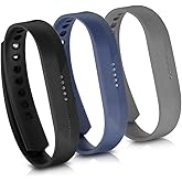 kwmobile 3x Sportarmband kompatibel mit Fitbit Flex 2 - TPU Armband Fitnesstracker