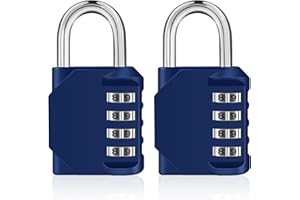 ZHEGE Candado Combinacion, Candados para Taquillas, Candado Numerico para Gimnasio, Escuela, Candado Combinacion Taquilla para Puertas, Archivadores, Caja de Herramientas (2 Piezas, Azul)