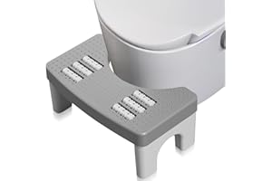 Lighterday Toilet Step Stool,Massage Poop Stools,Non Slip Toilet Footrest - a Constipation Relief for Adults,Small Step for Children and Adults(Grey)