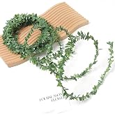 Orret Home Green Unicum Wire Leaf Strip Artificial Crown Ivy Ornament, 10 Meters, Natural Gas Pipe Hider, Bendable Artificial Wrap