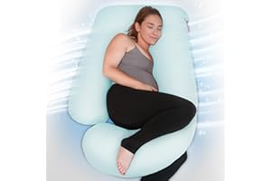 PINKFROGGIE PinkFoggie Cooling Pregnancy Pillow,U Shaped Full Body Pillows for Sleeping Support, 57 Inch Maternity Pillow for Pregnant Women with Cooling Silky Cover,Buttery Soft,Super Breathable for Hot Sleeper