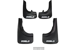 accessorypart Compatible avec Fiat Doblo 2000-2024 Bavettes Garde-Boue pour l'avant et l'arrière 4 pièces