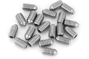HILITAND 20 Stück M6 * 8/10/12/16/20/25 Edelstahl Gewinde Sechskantfeder Ballplunger Schraube Kugelschraube Mit Gewinde Für Maschinenbau Und Industrieanwendungen (M6*10)