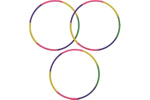 SYYLQYR 3 PCS Hula Hoops for Kids, Detachable Kids Hula Hoops 7-Section Durable Multi-Color for Fitness Dance Outdoor Play Gym Class, School Sports