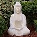 Produktbild Buddha mit Teelicht Deko Figur 40cm groß betende Thai Skulptur Teelichthalter Buddhafigur sitzend Buddah Statue mit Windlicht